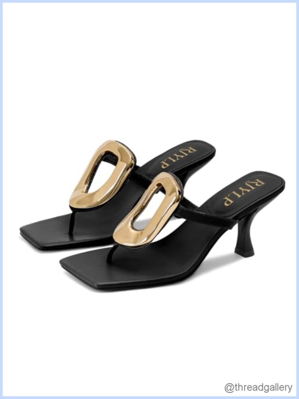 Metal Flip Flop Heels Thong Sandals Kitten Heel Slip On Women